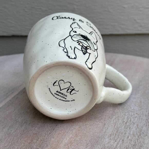 Large Coffee Mug Classy & Sassy French Kisses Series. Frenchie With Necktie New - Picture 9 of 11